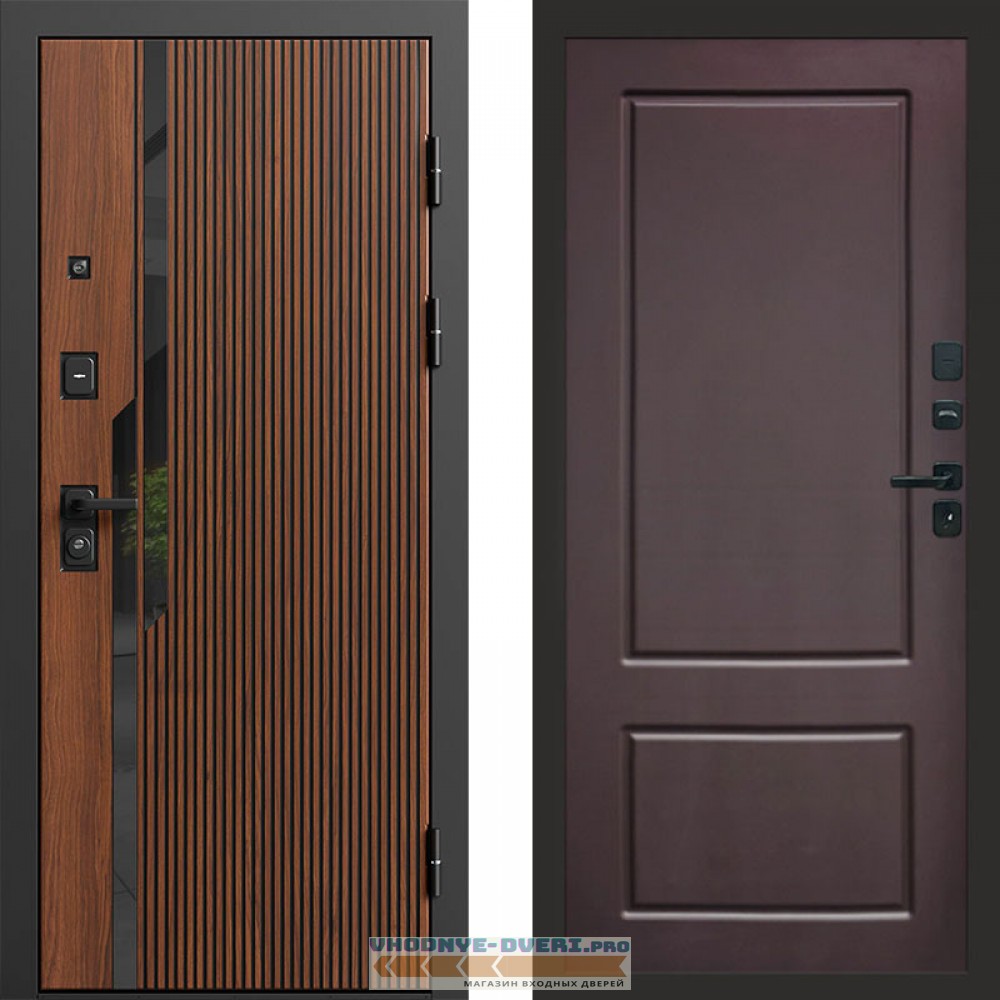 Дверь входная Termo Door Флекс Бетон Марсель Шоколад